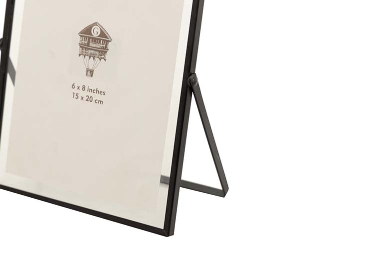 PORTAFOTOS METAL NEGRO 15x20 CM