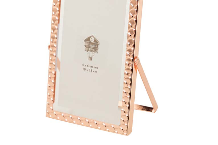 PORTAFOTOS METAL ROSA 10x15 CM