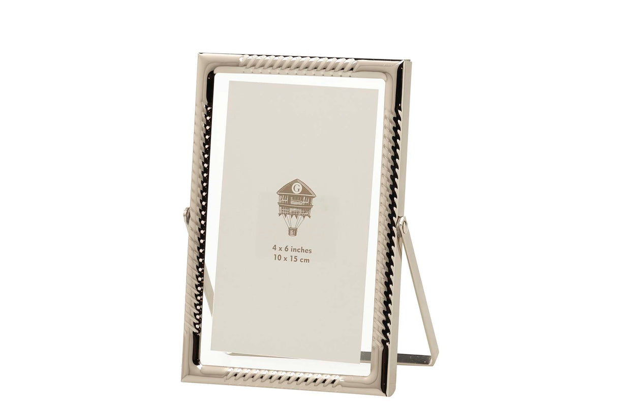 PORTAFOTOS METAL PLATEADO 10x15 CM