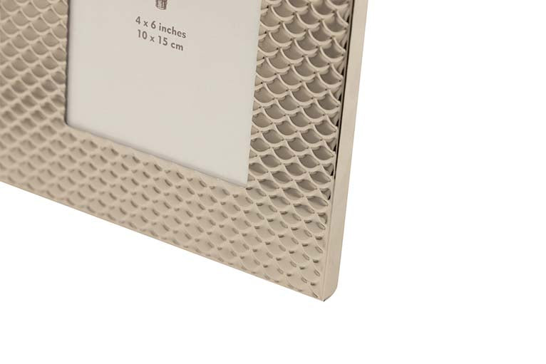 PORTAFOTOS METAL PLATEADO 10x15 CM