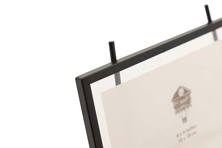 PORTAFOTOS METAL NEGRO 15x10 CM