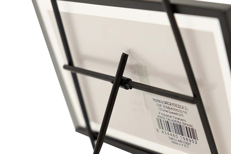 PORTAFOTOS METAL NEGRO 15x10 CM