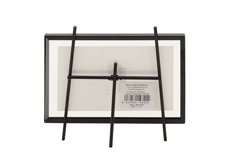 PORTAFOTOS METAL NEGRO 15x10 CM