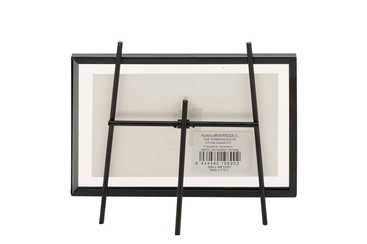 PORTAFOTOS METAL NEGRO 18x13 CM