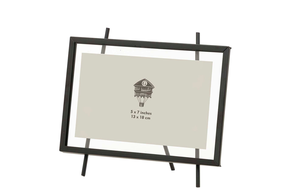 PORTAFOTOS METAL NEGRO 18x13 CM