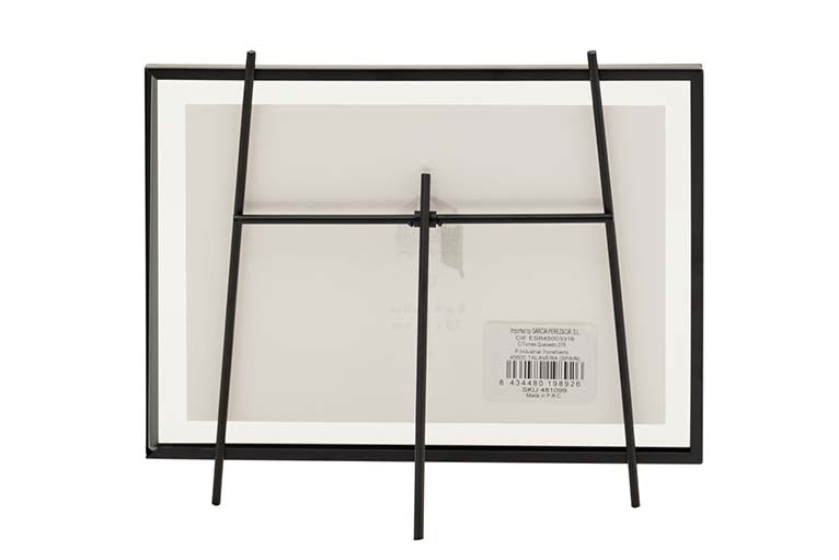 PORTAFOTOS METAL NEGRO 20x15 CM