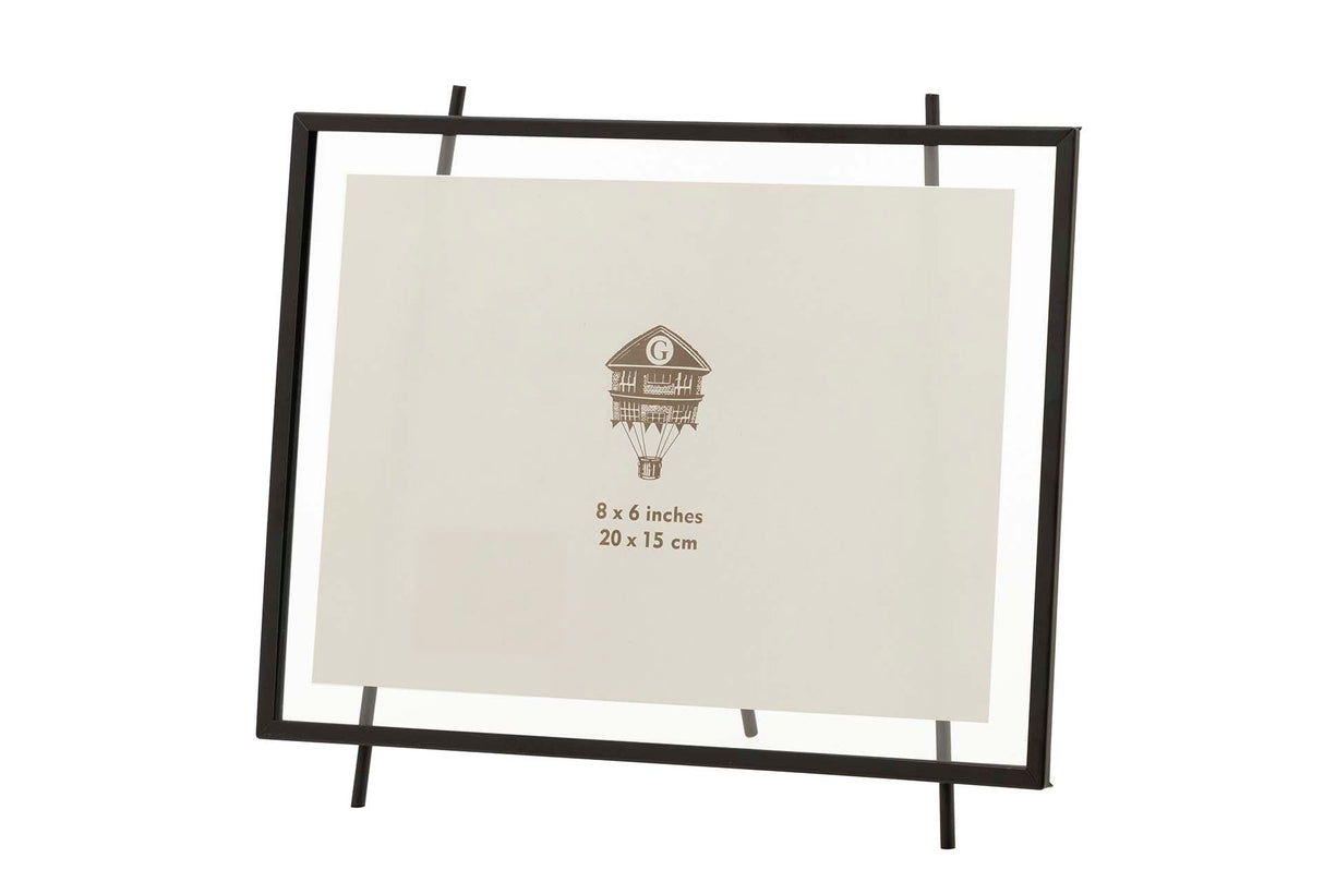 PORTAFOTOS METAL NEGRO 20x15 CM