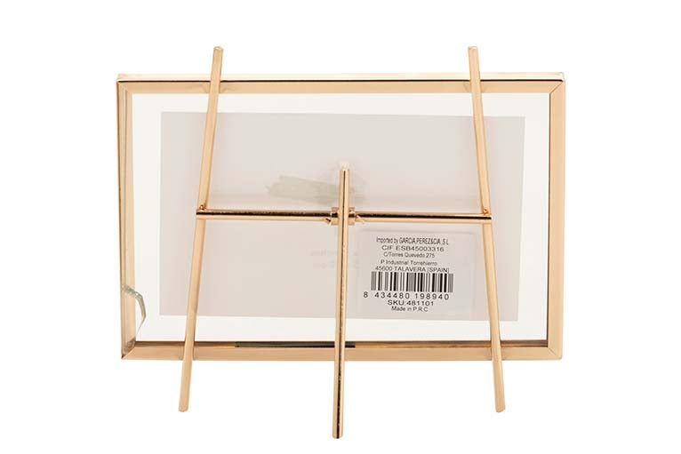 PORTAFOTOS METAL DORADO 15x10 CM