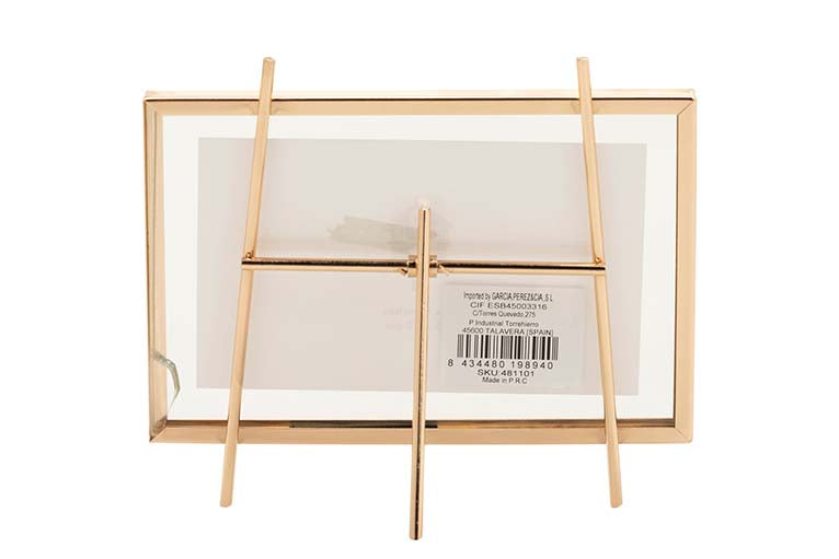 PORTAFOTOS METAL DORADO 18x13 CM