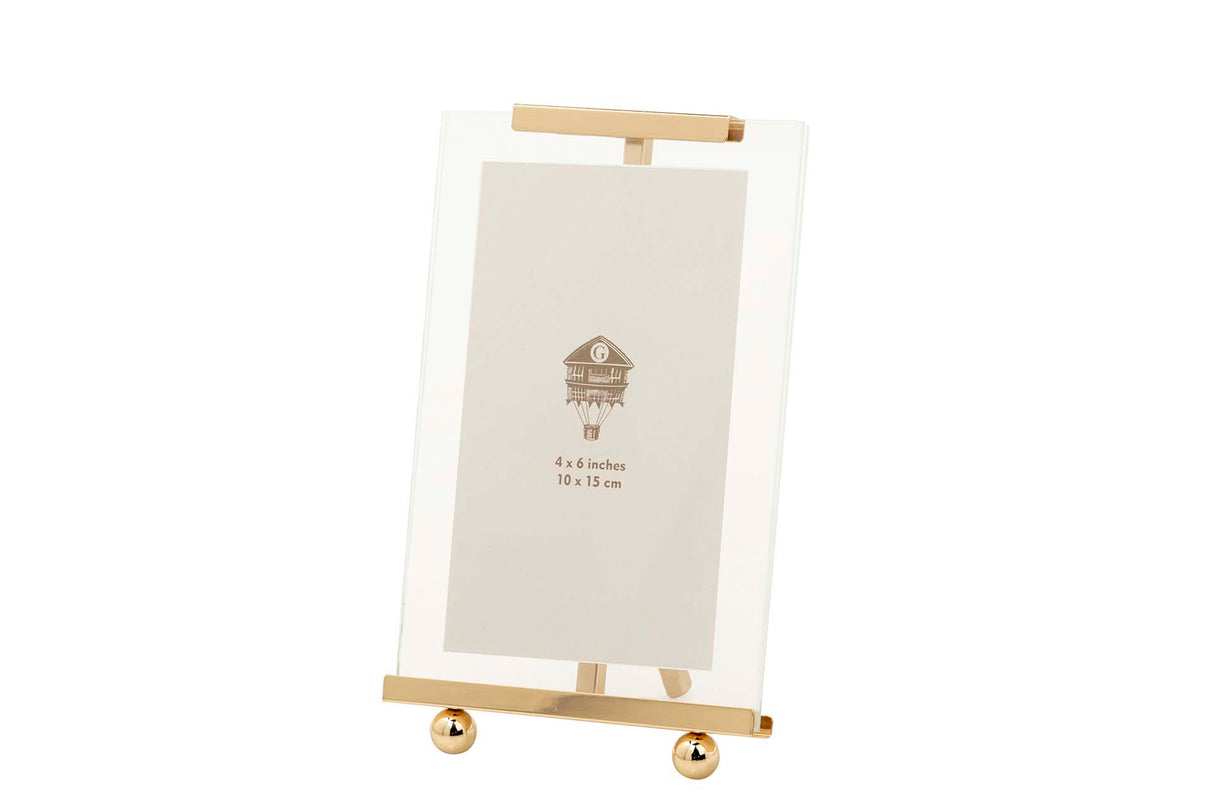 PORTAFOTOS METAL DORADO 10x15 CM