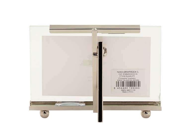 PORTAFOTOS METAL PLATEADO 10x15 CM