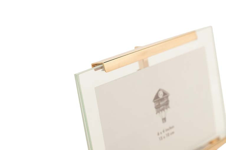 PORTAFOTOS METAL DORADO 10x15 CM