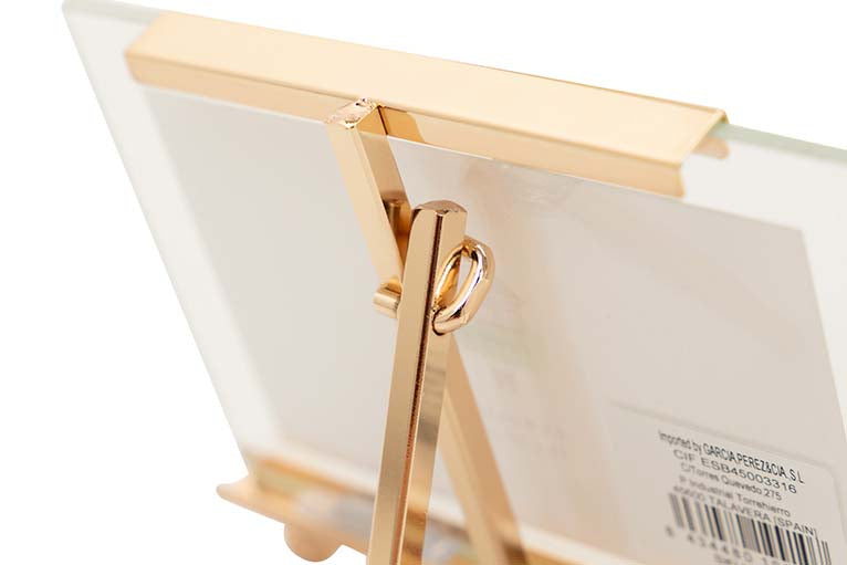 PORTAFOTOS METAL DORADO 10x15 CM