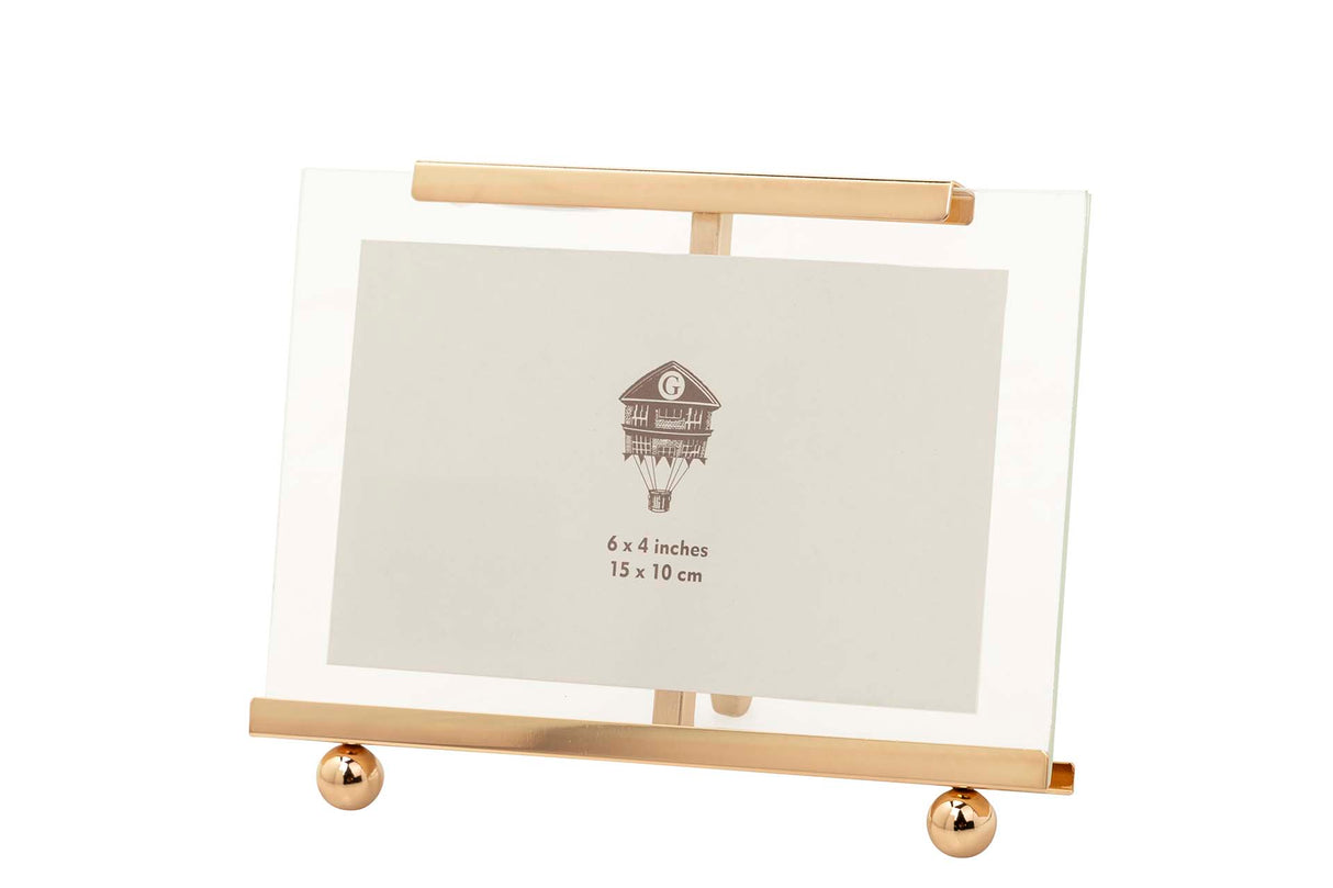 PORTAFOTOS METAL DORADO 10x15 CM