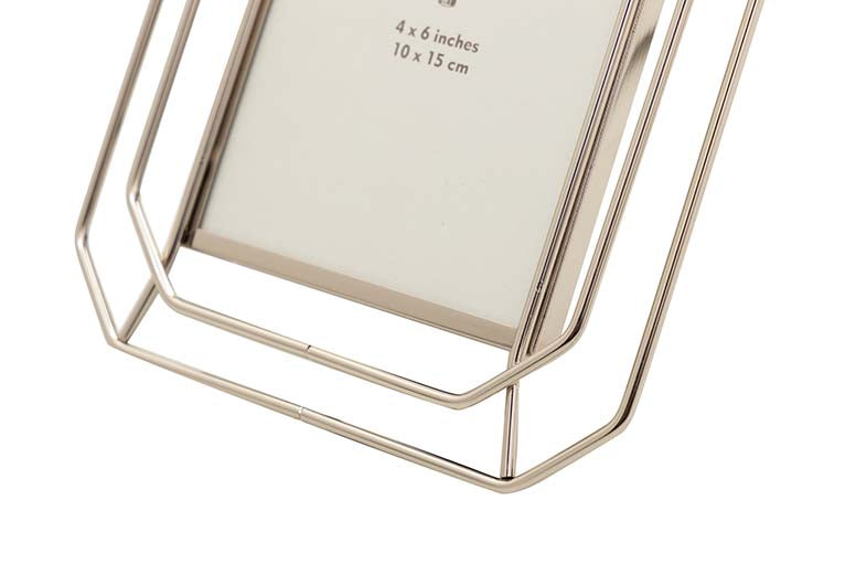 PORTAFOTOS METAL PLATEADO 10x15 CM