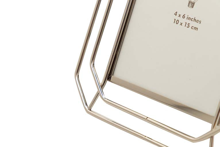 PORTAFOTOS METAL PLATEADO 10x15 CM