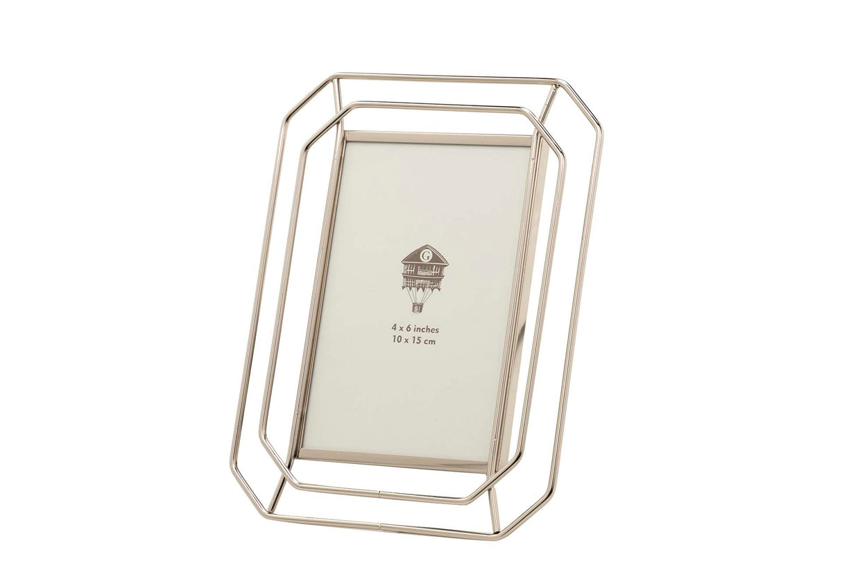 PORTAFOTOS METAL PLATEADO 10x15 CM