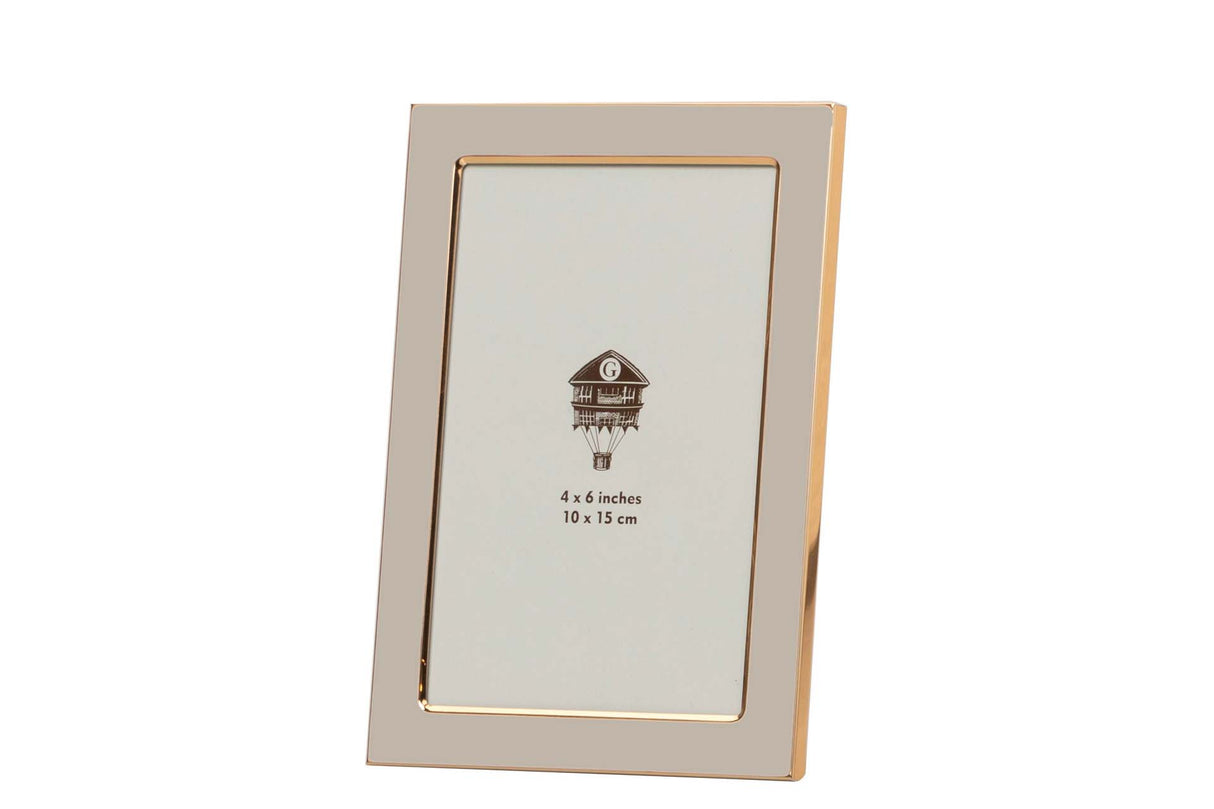 PORTAFOTOS METAL BIEGE 10x15 CM