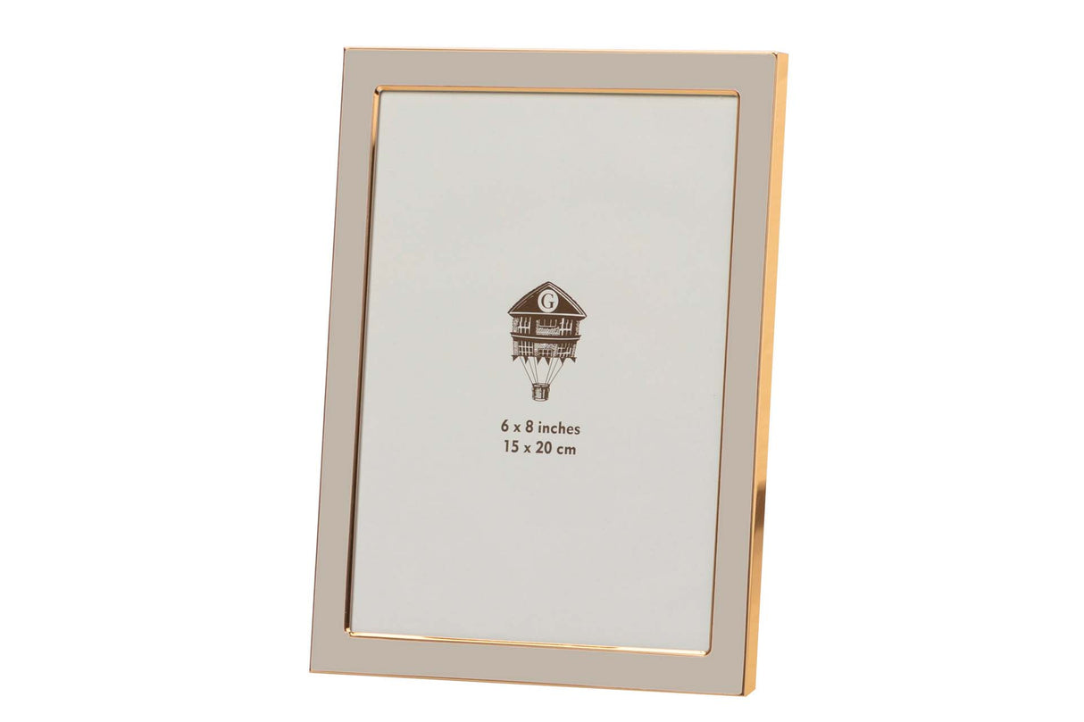 PORTAFOTOS METAL BEIGE 15x20 CM