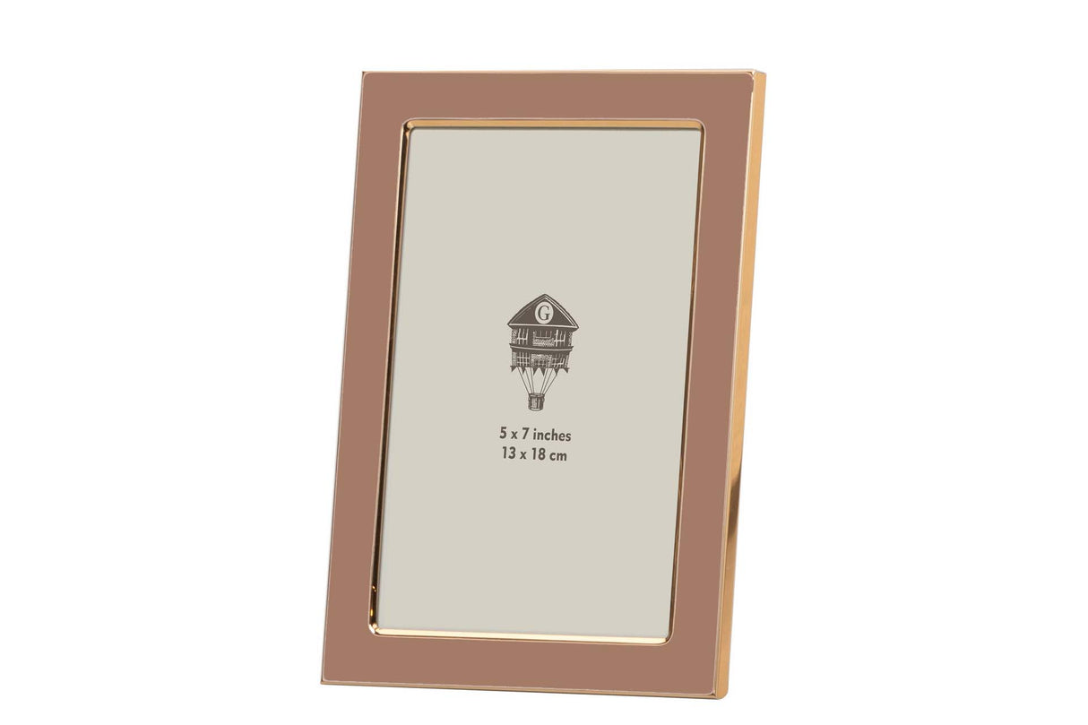 PORTAFOTOS METAL MARRON 13x18 CM