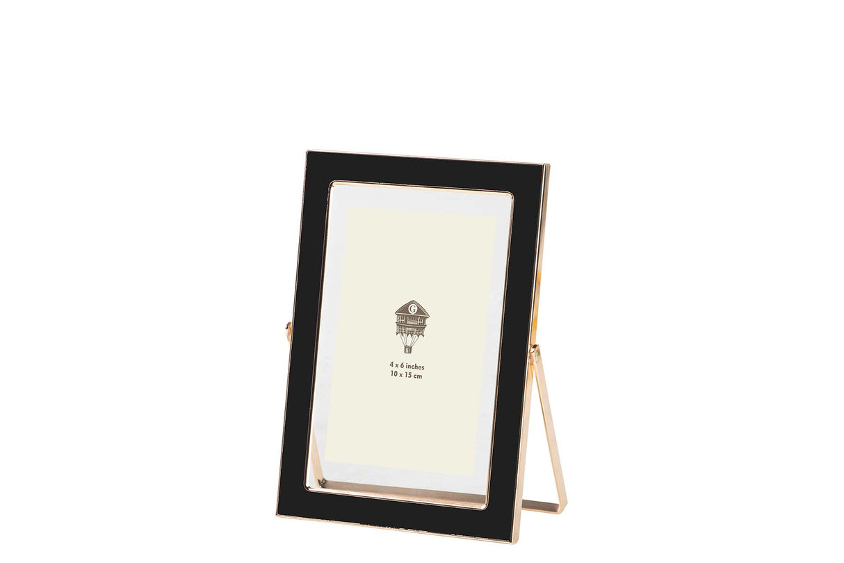 PORTAFOTOS METAL NEGRO 10x15 CM