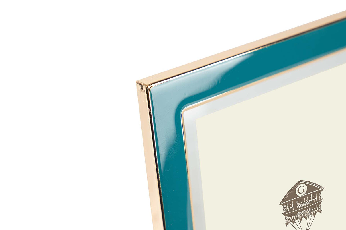 PORTAFOTOS METAL AZUL 10x15 CM