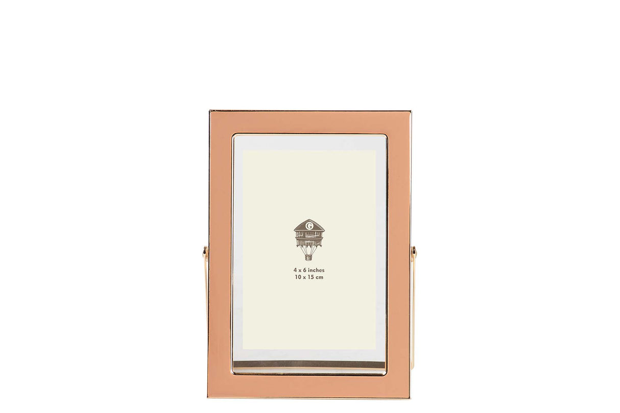 PORTAFOTOS METAL ROSA 10x15 CM