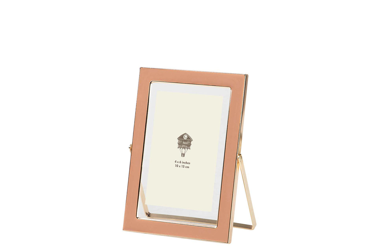 PORTAFOTOS METAL ROSA 10x15 CM