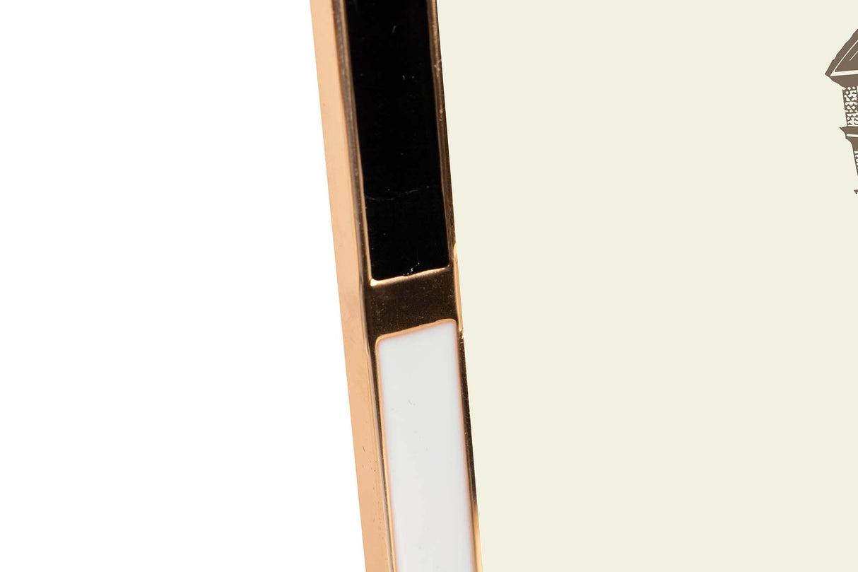 PORTAFOTOS METAL BLANCO NEGRO 15x20 CM