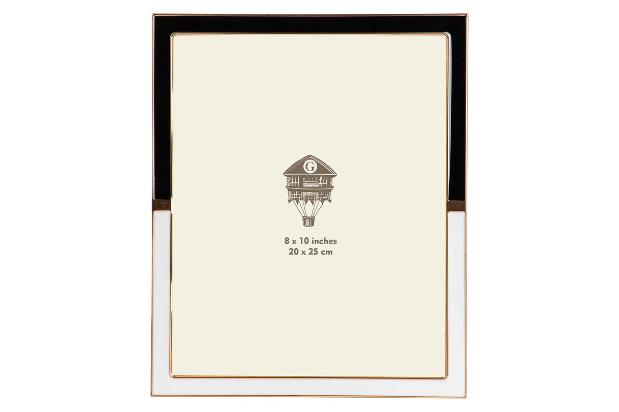 PORTAFOTOS METAL BLANCO NEGRO 20x25 CM