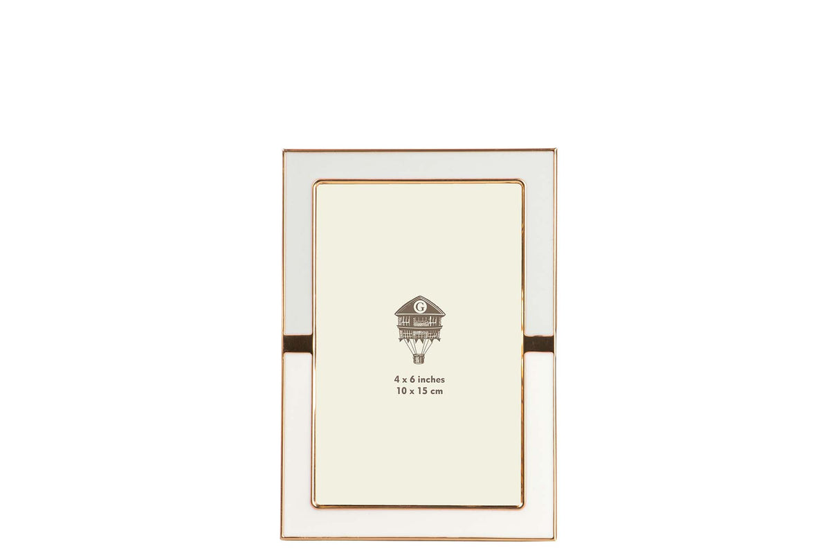PORTAFOTOS METAL BEIGE 10x15 CM
