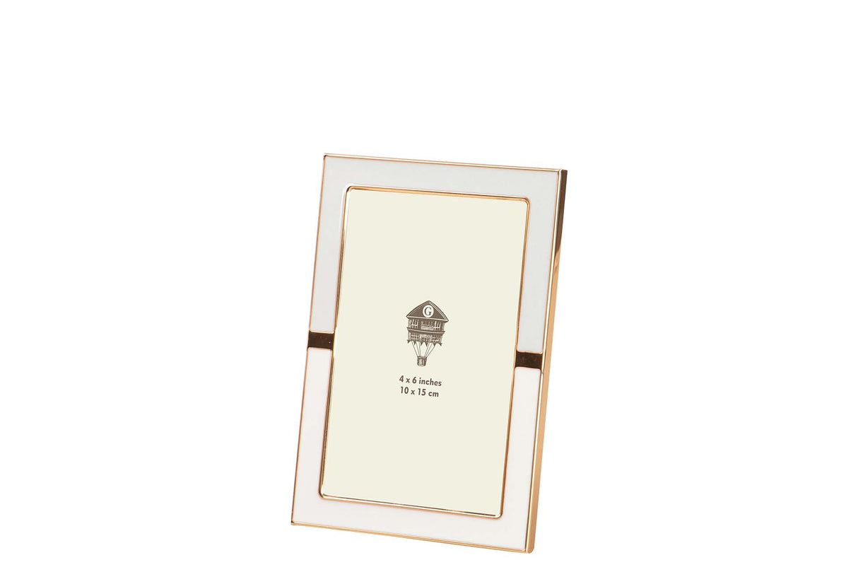 PORTAFOTOS METAL BEIGE 10x15 CM