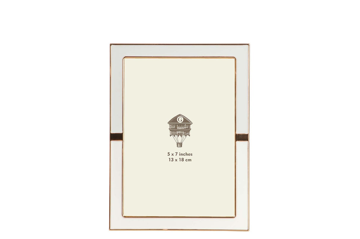 PORTAFOTOS METAL BEIGE 13x18 CM