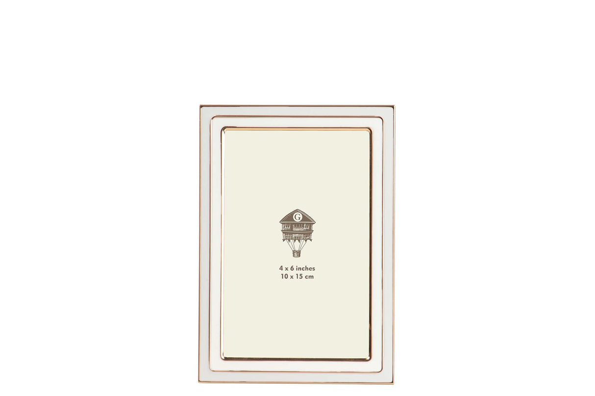 PORTAFOTOS METAL MARRON BEIGE 10x15 CM