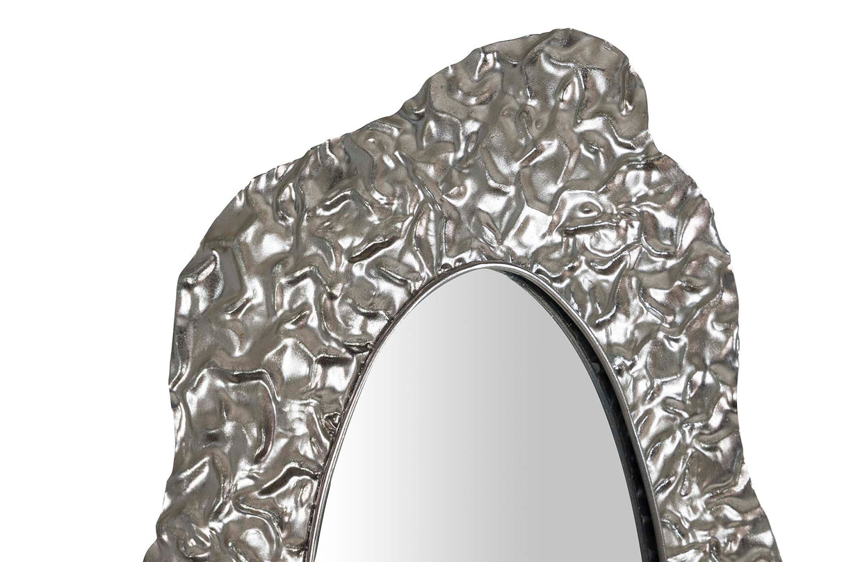 42x3x74 cm espelho de metal prateado