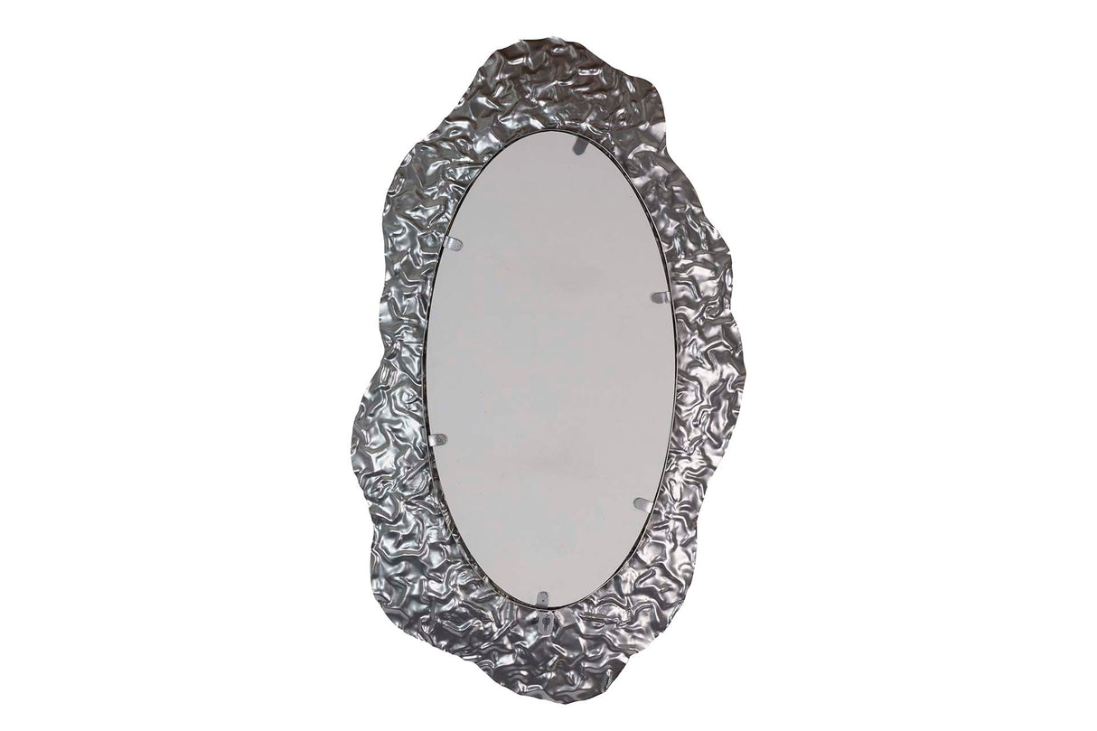 42x3x74 cm espelho de metal prateado