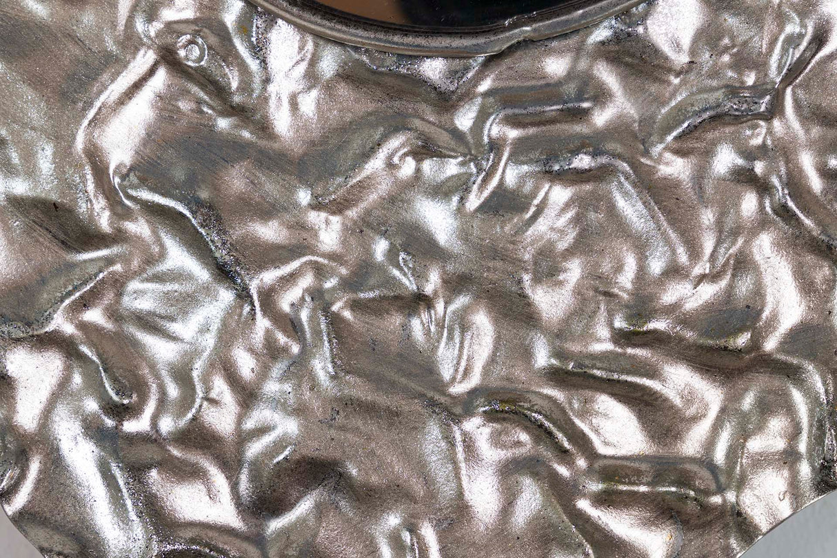 42x3x74 cm espelho de metal prateado