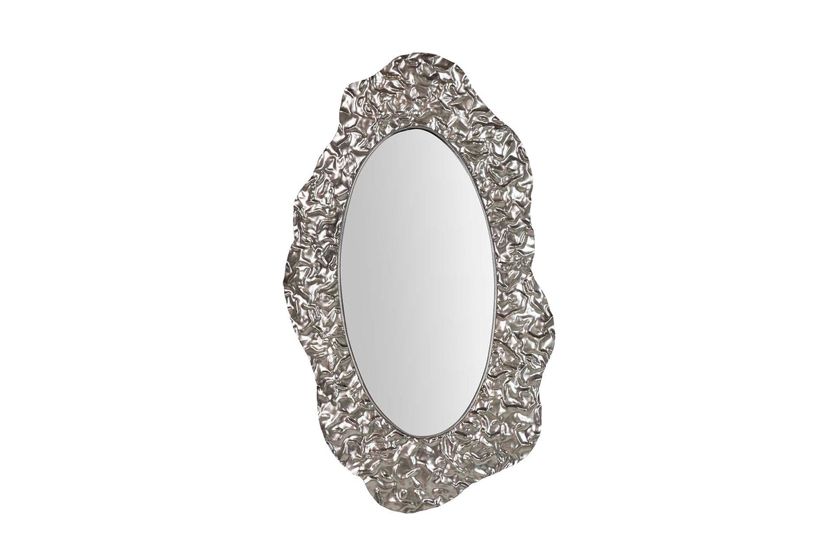 42x3x74 cm espelho de metal prateado