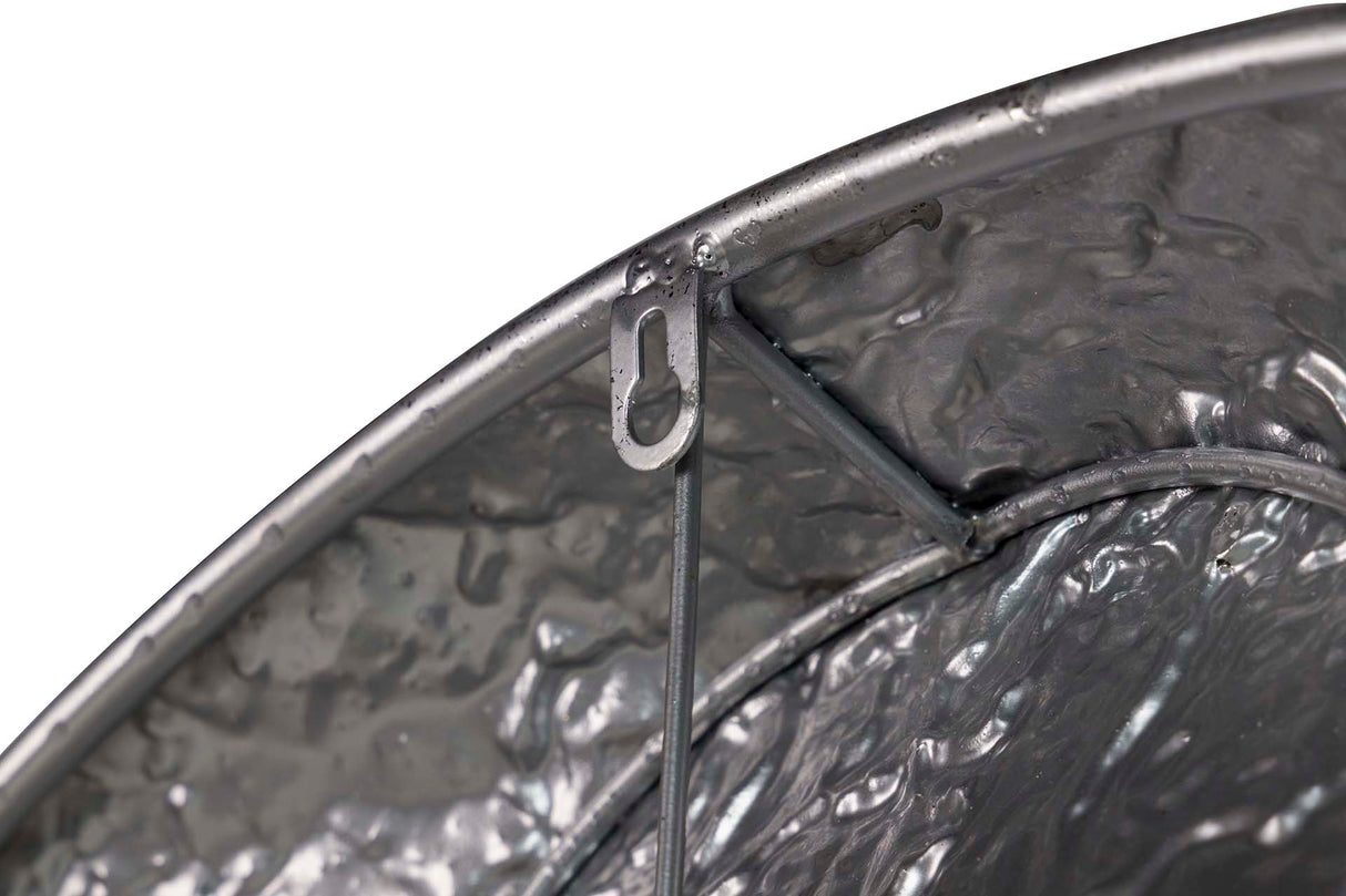 88x7x128 cm de espelho de metal prateado