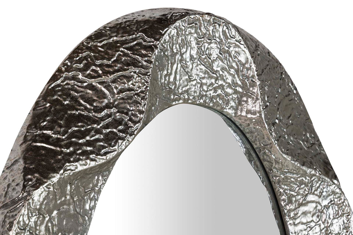 88x7x128 cm de espelho de metal prateado