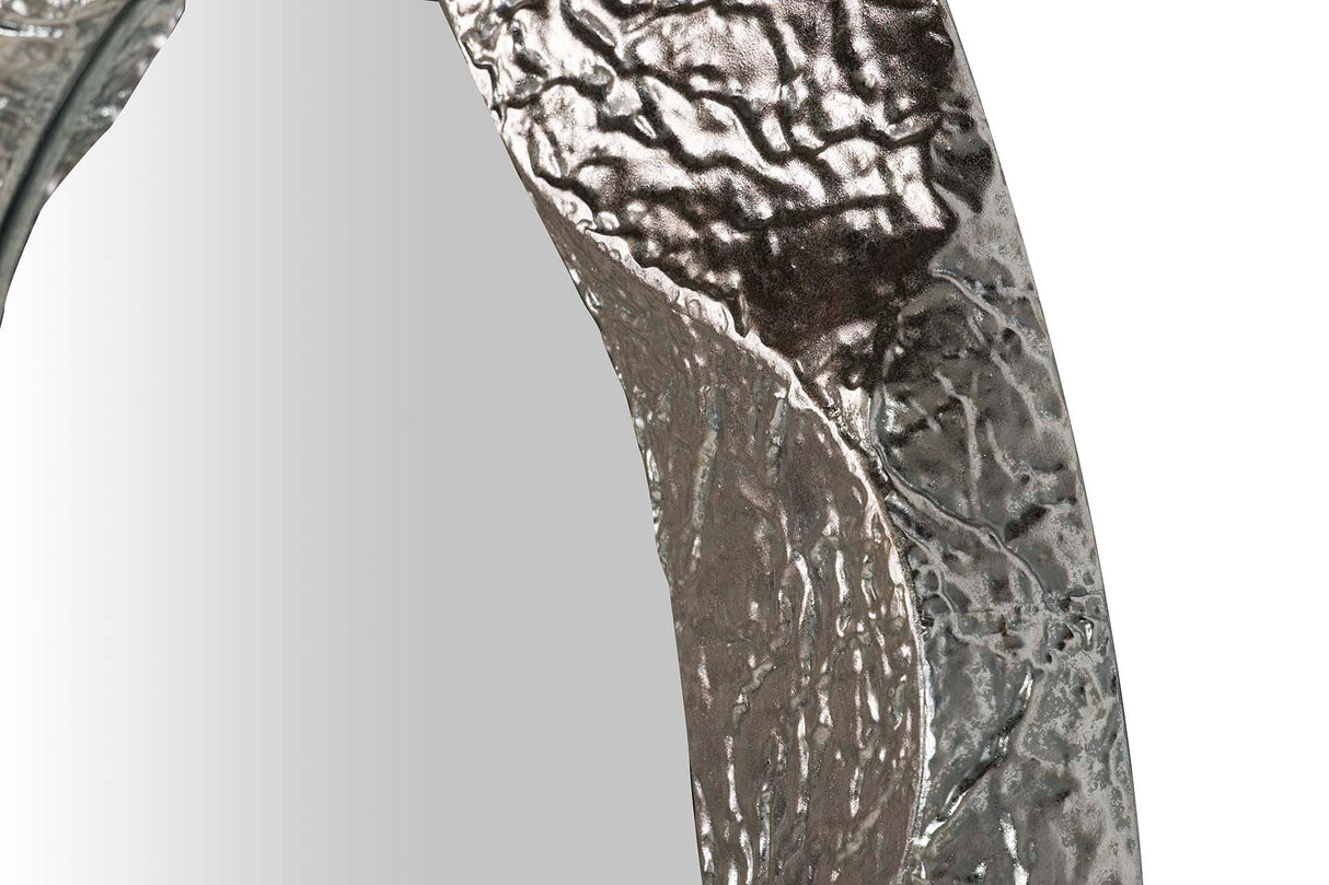 88x7x128 cm de espelho de metal prateado