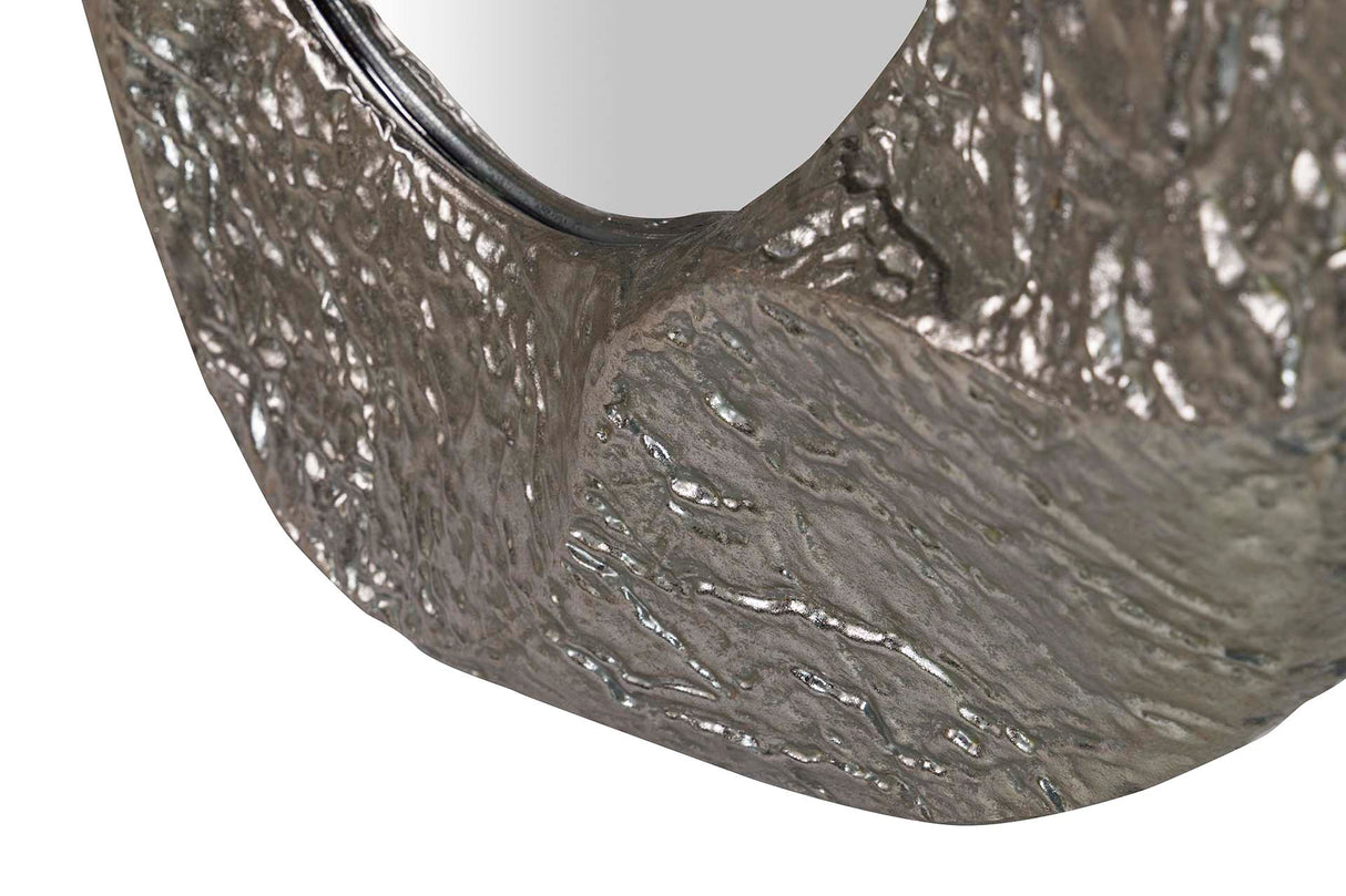 88x7x128 cm de espelho de metal prateado