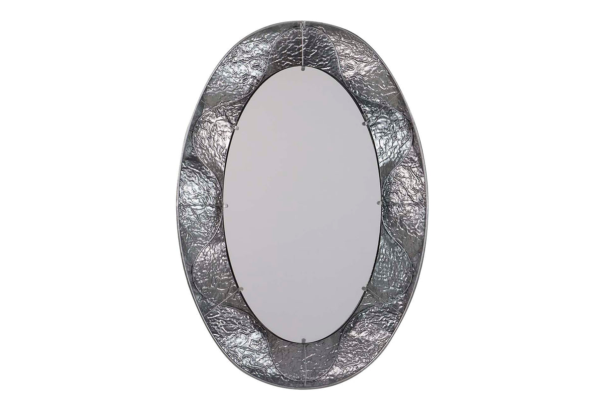 88x7x128 cm de espelho de metal prateado