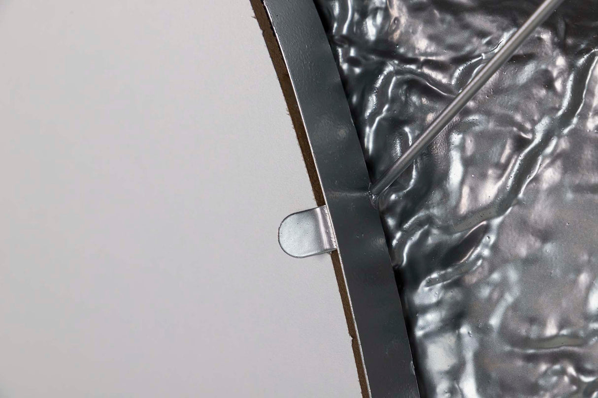 88x7x128 cm de espelho de metal prateado