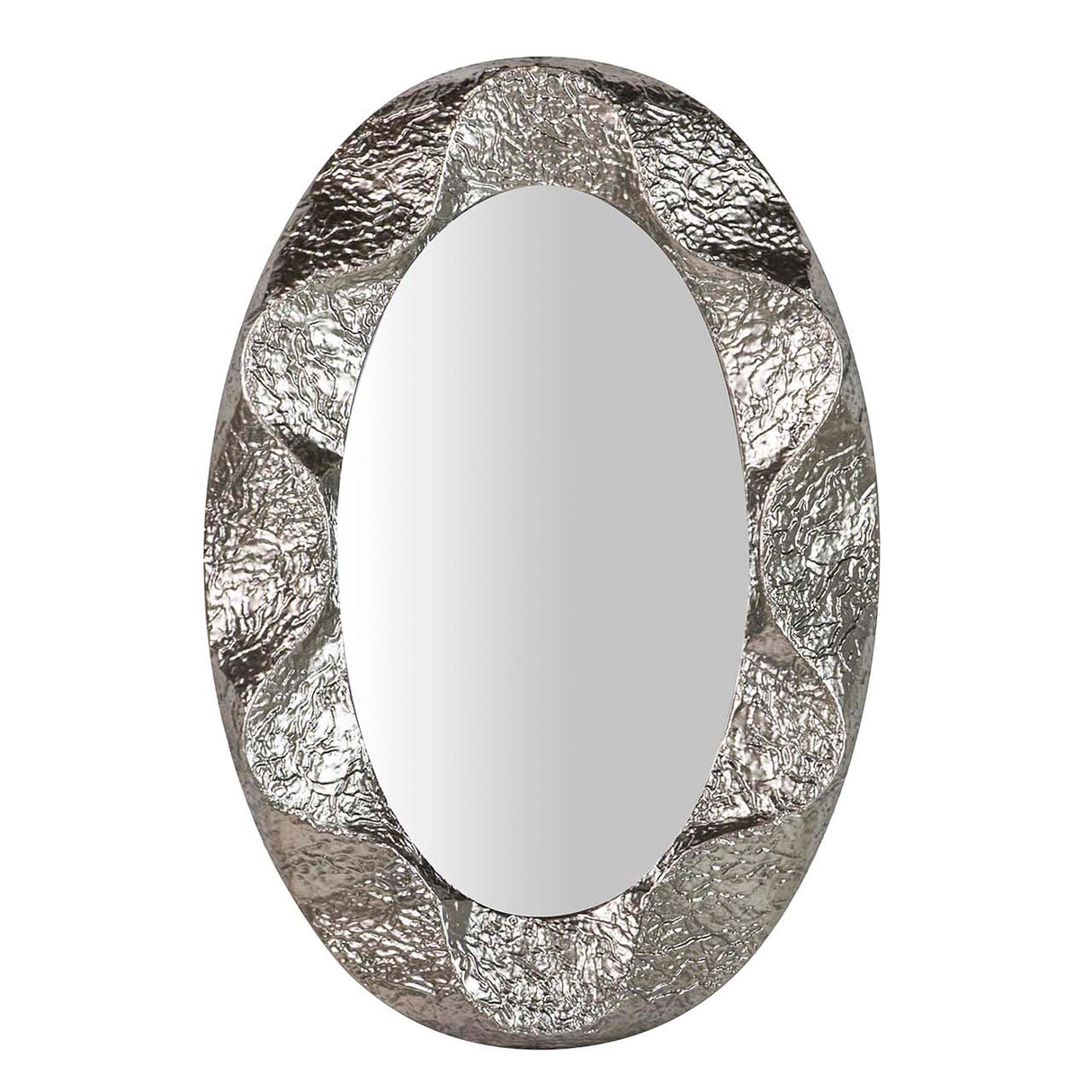 88x7x128 cm de espelho de metal prateado