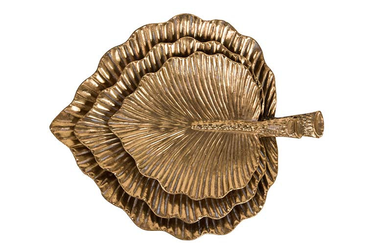 Set 3 vassoi metallici 60x8x49 50x8x40 40x7x32 cm