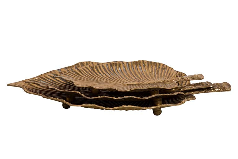 Set 3 vassoi metallici 60x8x49 50x8x40 40x7x32 cm