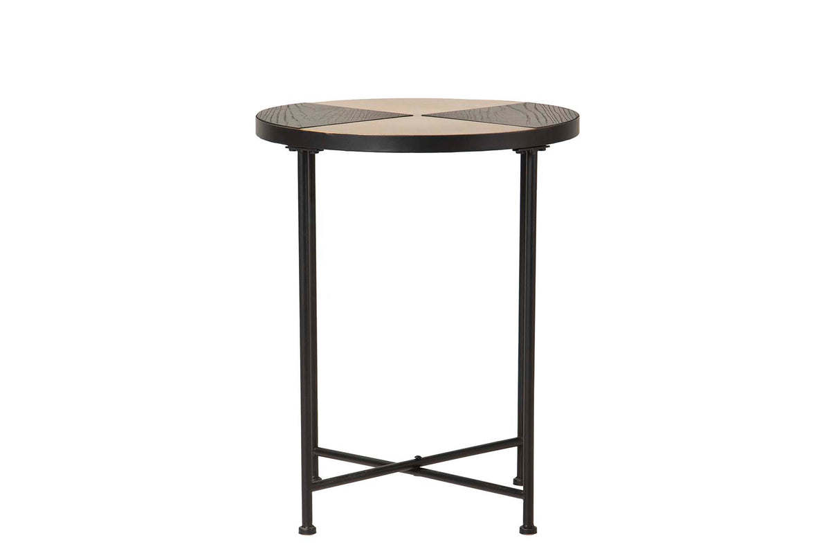 MESA AUXILIAR METAL DORADO 40x40x50 CM