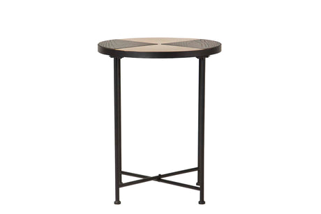 MESA AUXILIAR METAL DORADO 40x40x50 CM