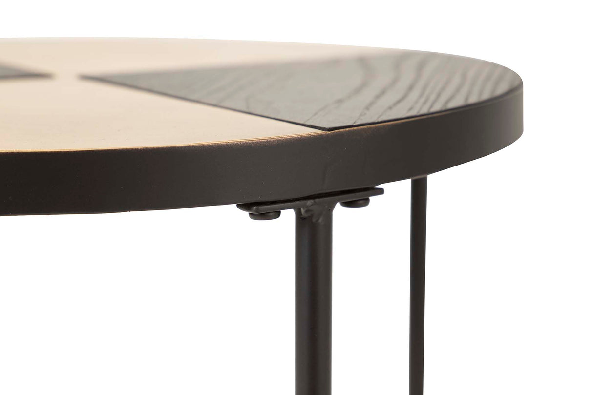 MESA AUXILIAR METAL DORADO 40x40x50 CM